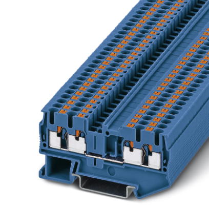 PT 2,5-QUATTRO BU    Feed-through modular terminal block, Type of connection: Leg spring connection,