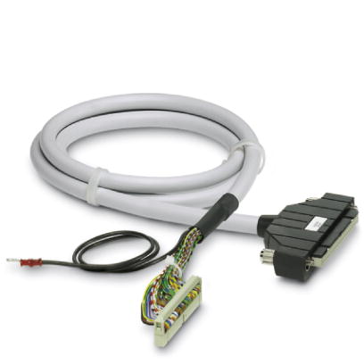 FLK-MIL50/EZ-DR/KS/ 200/YCS    Assembled round cable with two 50-pos. socket strips (1:1 connection). The connector for module side is molded. The cab