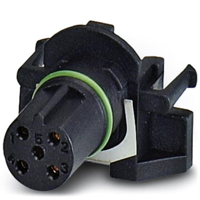 SACC-CI-M12FSB-5CON-L180    Sensor/actuator flush-type socket, 5-pos., shielded, B-coded, with straight solder connection, only contact insert
