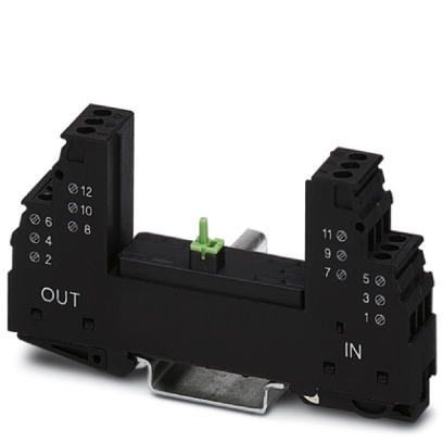 PT 2X2+F-BE    Base element for protective plug PT with protective circuit for two 2-wire floating signal circuit, gas-filled surge arrester between t