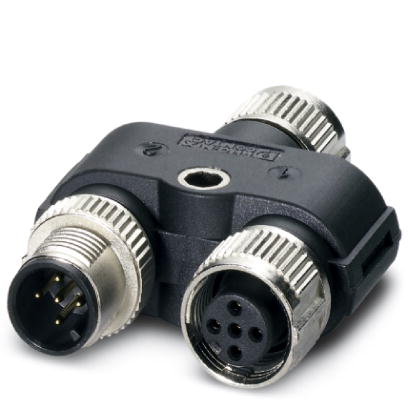SAC-5P-M12YF/M12FS-M12MS VP    Y-distributor, 5-pos., straight M12 socket on straight M12 socket and straight M12 plug, parallel distributor