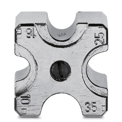 CRIMPFOX-C120 RC 35/F-DIE    Gesenk (Unterteil), fur CRIMPFOX-C120, fur unisolierte Kabelschuhe (DIN 46234) 10 + 16 +25 + 35 mm?, Indent-Crimp