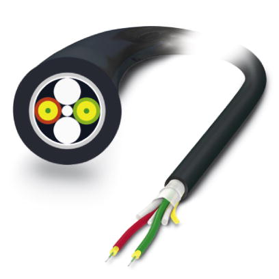 PSM-LWL-GDO- 50/125    Glass fiber cable, duplex 50/125 ?m, by the meter, without connector, for outdoor installation