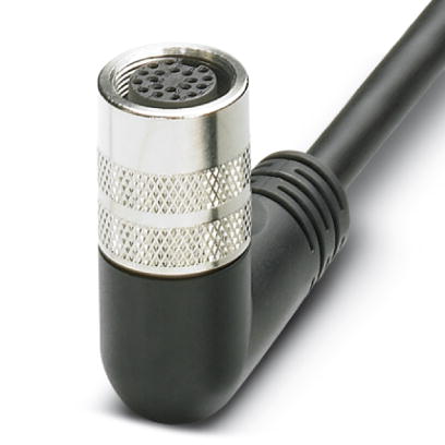 SAC-14P-15,0-PUR/M16FR    Female connector M16, angled, for box with 10 slots
