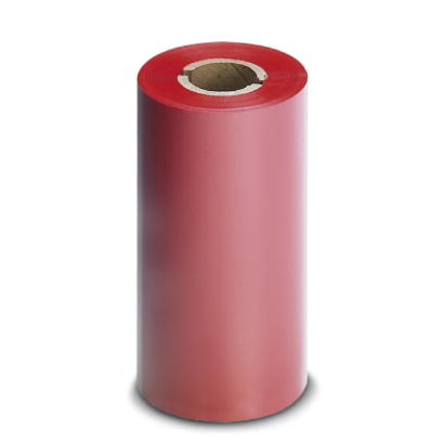 THERMOMARK-RIBBON 64-WMSE RD    Ink ribbon for thermal transfer printer, Width: 64 mm, Color: red