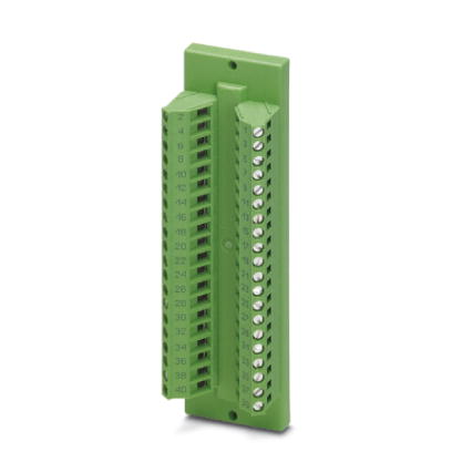 DFLK 40    VARIOFACE panel feed-through module, for direct coupling of single signal lines of up to 2.5 mm? to flat-ribbon cable plug connector, 40-po