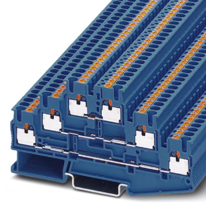 PT 2,5-3L BU    Feed-through modular terminal block, Type of connection: Leg spring connection, Leg