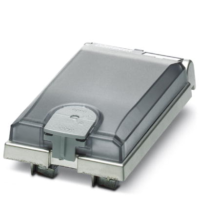 VS-SI-EB-EMV-1    Mounting frame, for one front plate or socket, metal frame, matt nickel-plated, electrically conductive, transparent cover