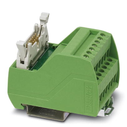 VIP-2/SC/FLK14    VARIOFACE module, with screw connection and flat-ribbon cable plug connector, for mounting on NS 32 or NS 35/7.5, with pin strip and