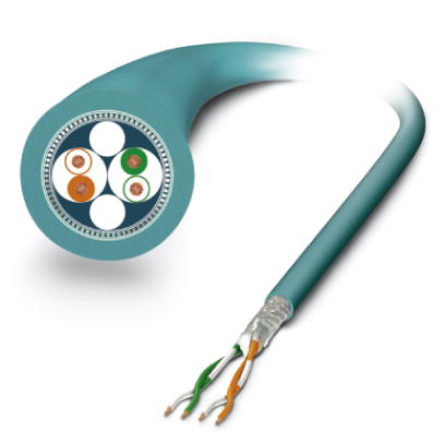 VS-OE-OE-93E-100,0    Bus system cable, ETHERNET, 4-pos., PUR halogen-free blue, 2x2x26 AWG, cable ring: 100 m