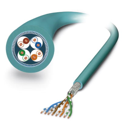 VS-OE-OE-94B-100,0    Bus system cable, ETHERNET, 8-pos., PUR halogen-free blue, 2x2x26 AWG. Cable ring: 100 m