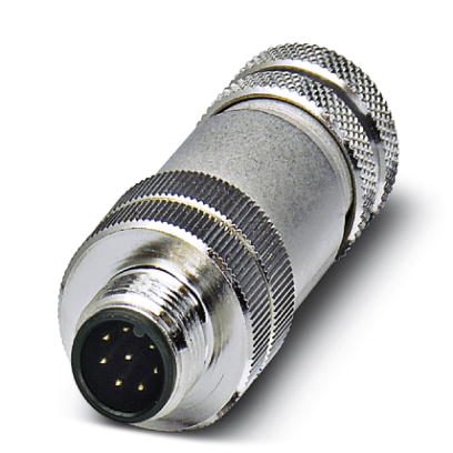 SACC-M12MS-8CON-PG 9-SH    Sensor/actuator connector, male, straight, 8-pos., M12, shielded, A-coded, screw connection, metal knurl, cable screw conne
