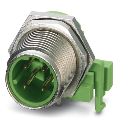 SACC-DSIV-M12MSD-4CON-L90    Bus system flush-type connector, ETHERNET, 4-pos., M12, shielded, D-coded, rear/screw mounting, with angled solder connec