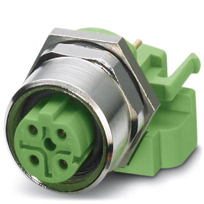 SACC-DSIV-M12FSD-4CON-L180    Bus system flush-type socket, ETHERNET, 4-pos., M12, shielded, D-coded, rear/screw mounting, with straight solder connec