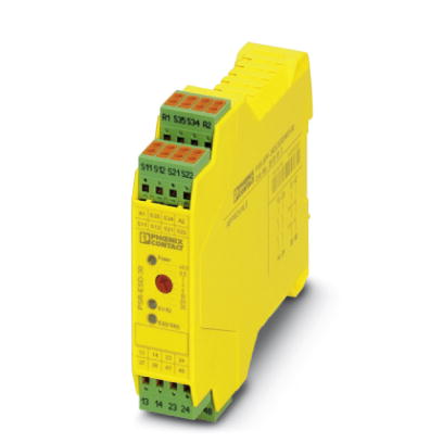 PSR-SPP- 24DC/ESD/4X1/30    Emergency stop, safety door and light grid monitoring, with delayed and undelayed contacts, can be set between 0.1 s and 3